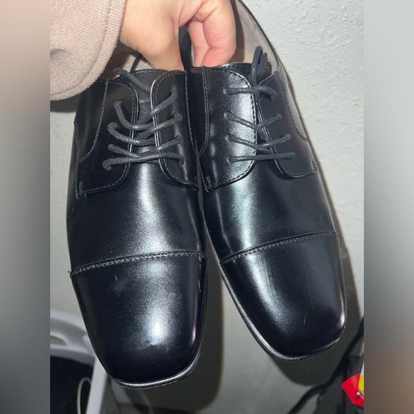 New Florsheim Big kid size 7‎ midtown plain Oxford black dress shoes - Picture 4 of 9